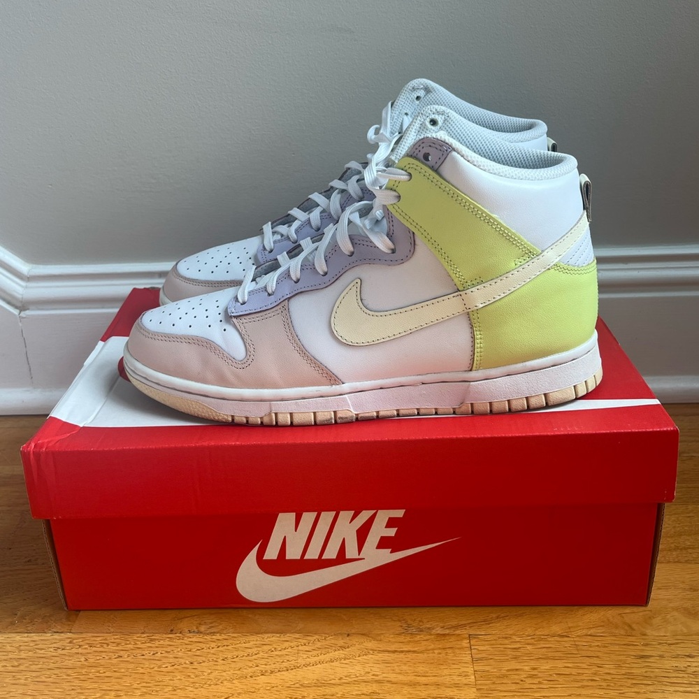 Nike Dunk High “Lemon Twist” Multi Color Sneakers Women’s 9.5 With Box